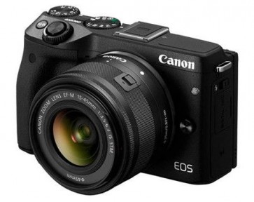 Canon EOS M3 with 15-45mm & 55-200mm Lenses (Black)