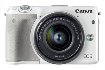 Canon EOS M3 with 15-45mm & 55-200mm Lenses (White)