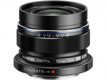 Olympus M.Zuiko DIGITAL ED 12mm f/2.0 Lens (Black)