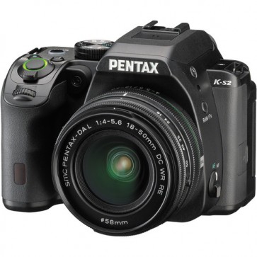 Pentax K-S2 DSLR Camera (Black) with DC 18-50mm WR Lens