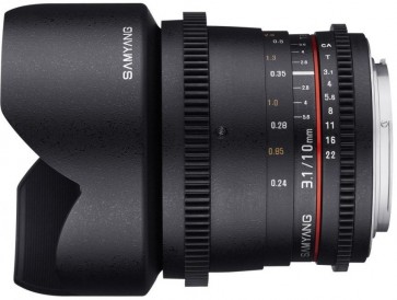 Samyang 10mm T3.1 ED AS NCS CS VDSLR Lens for Fujifilm X Mount