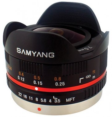 Samyang 7.5mm f/3.5 UMC Fish-eye Lens for Micro Four Thirds (Black)