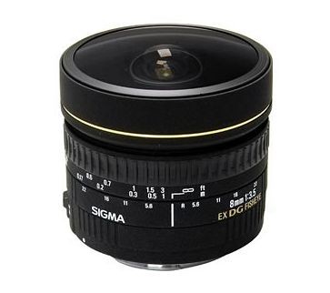 Sigma 8mm f/3.5 EX DG Circular Fisheye Lens for Canon