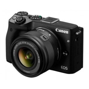 Canon EOS M3 with 15-45mm & 55-200mm Lenses (Black)