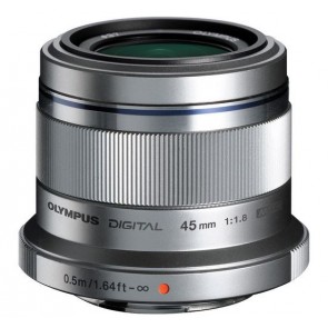 Olympus M.Zuiko 45mm f/1.8 MSC Lens (Silver) (Micro Four Thirds)