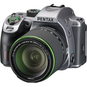 Pentax K-70 DSLR Camera (Silver) with DA 18-135mm WR Lens