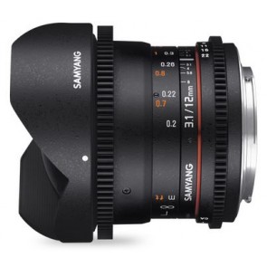 Samyang 12mm T3.1 VDSLR ED AS NCS Fish-eye Lens for Canon M