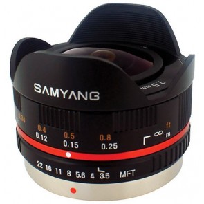 Samyang 7.5mm f/3.5 UMC Fish-eye Lens for Micro Four Thirds (Black)