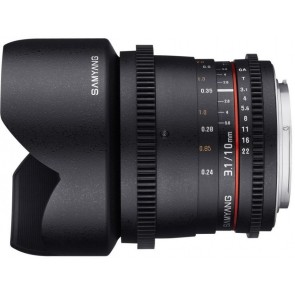Samyang 10mm T3.1 ED AS NCS CS VDSLR Lens for Fujifilm X Mount