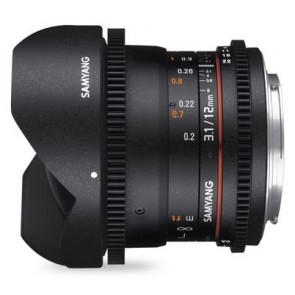 Samyang 12mm T3.1 VDSLR ED AS NCS Fish-eye Lens for Pentax
